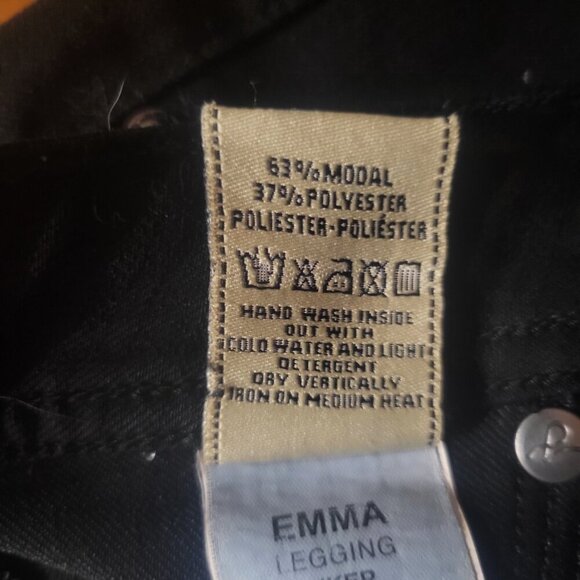 DL1961 Women's Black Emma Legging Pants - Away 360 - Size 31 - Picture 9 of 16